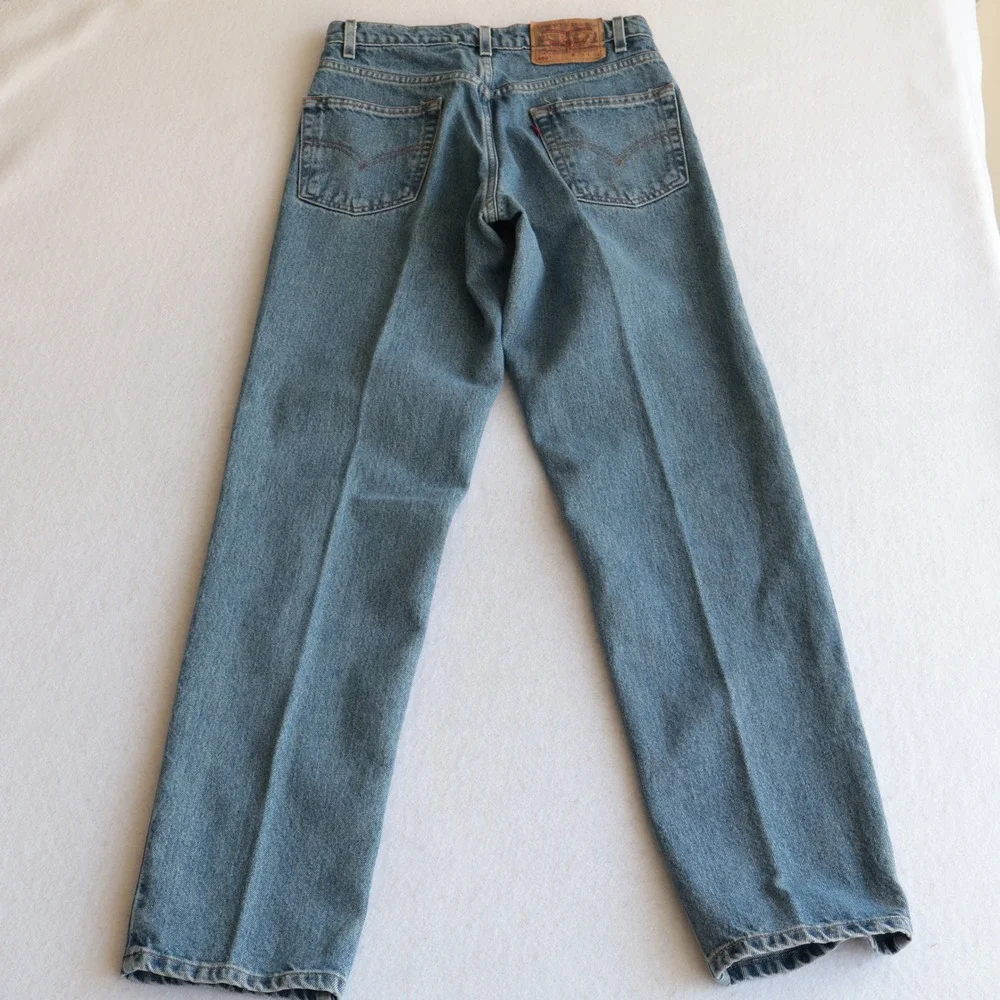 Vintage 90s Levis 550 Relaxed Fit Tapered Leg Blue Jeans 29x34 (Fits 26x33.5)